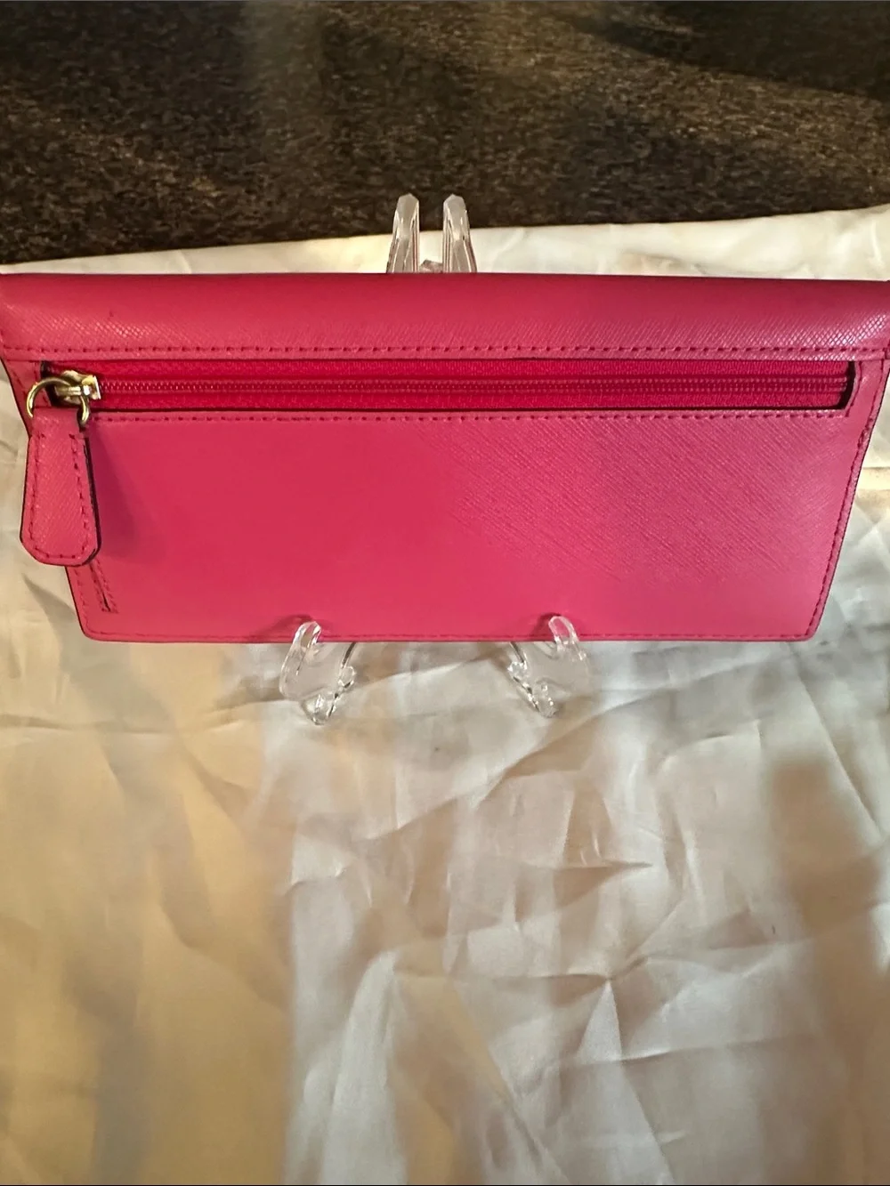 Coach Slim Pink/Fuchsia Leather Wallet/Clutch